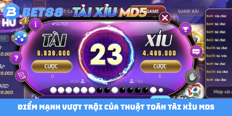 Điểm mạnh vượt trội của thuật toán Tài Xỉu MD5